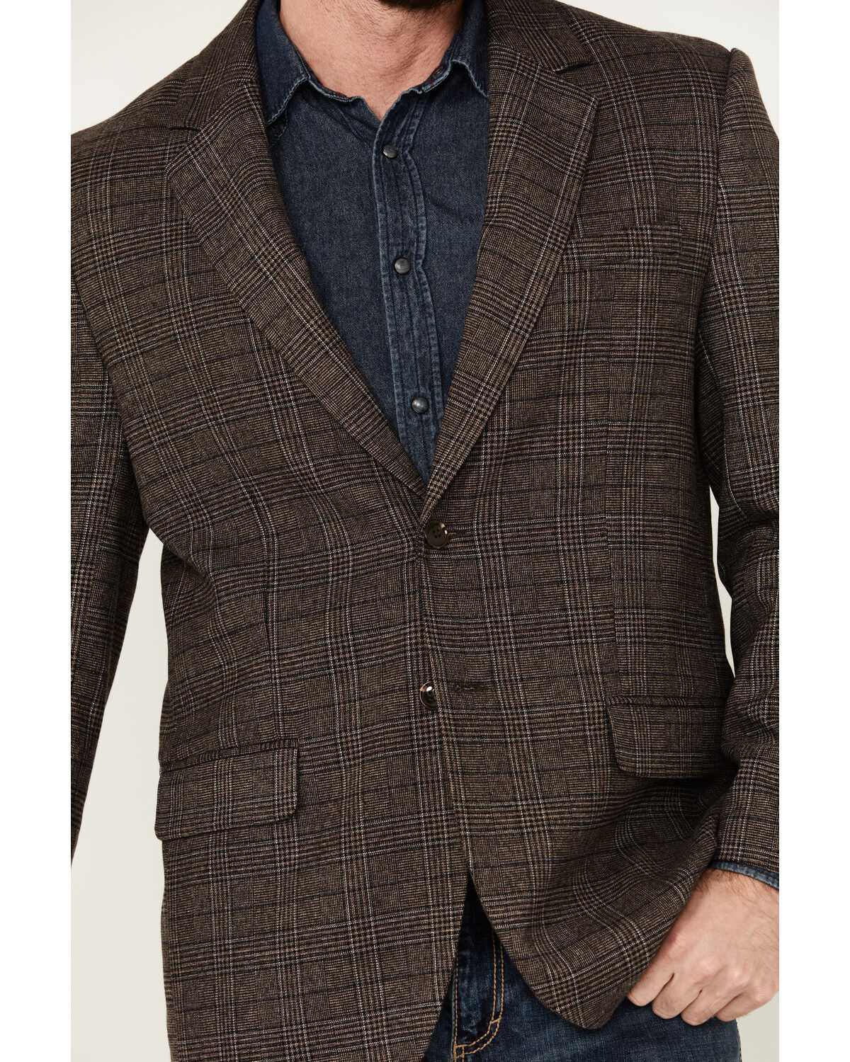 いま人気のアイテム Rock & Roll Denim Men's Plaid Print Modern Fit Sportcoat スーツ