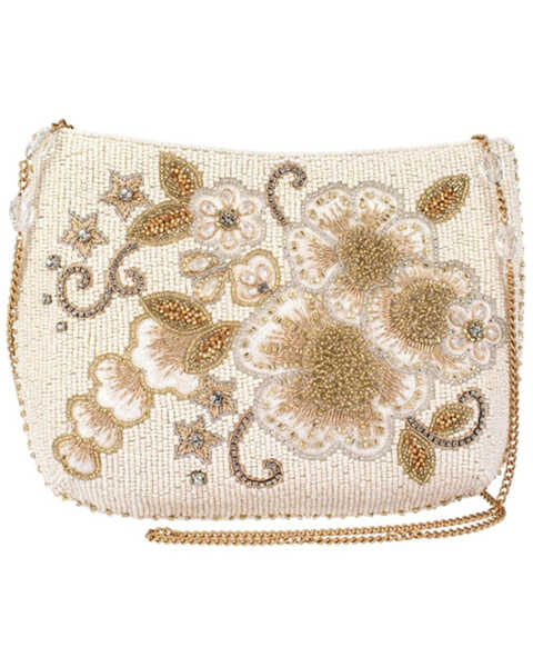 Mary Frances Women's Radiance Crossbody Bridal Clutch Handbag, Cream, hi-res