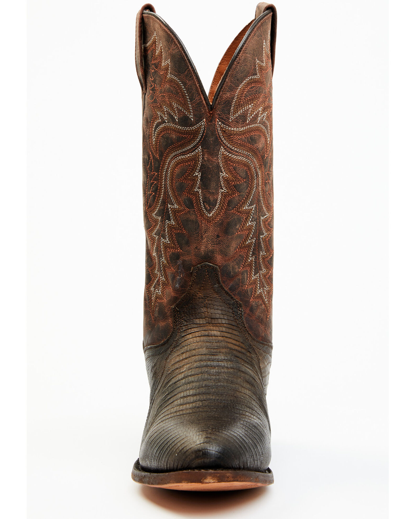 Dan Post Men s Exotic Teju Lizard Leather Tall Western Boots Round Toe Sheplers
