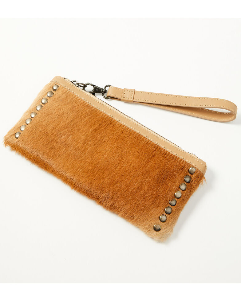 Idyllwind Women's Upland Drive Hair-On Wallet Wristlet, Natural, hi-res