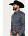 Image #3 - George Strait by Wrangler Men's Paisley Print Long Sleeve Button-Down Western Shirt, Navy, hi-res