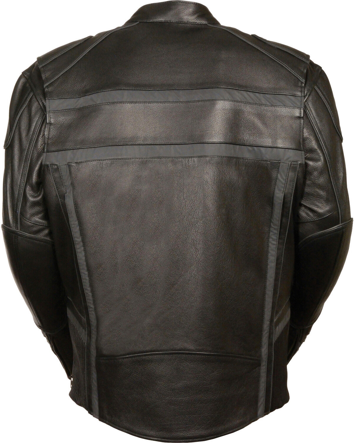 Image #3 - Milwaukee Leather Men's Reflective Band Scooter Jacket - Big 4X, Black, hi-res