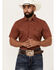 Image #1 - Moonshine Spirit Men's Avery Geo Print Short Sleeve Snap Western Shirt , Burgundy, hi-res