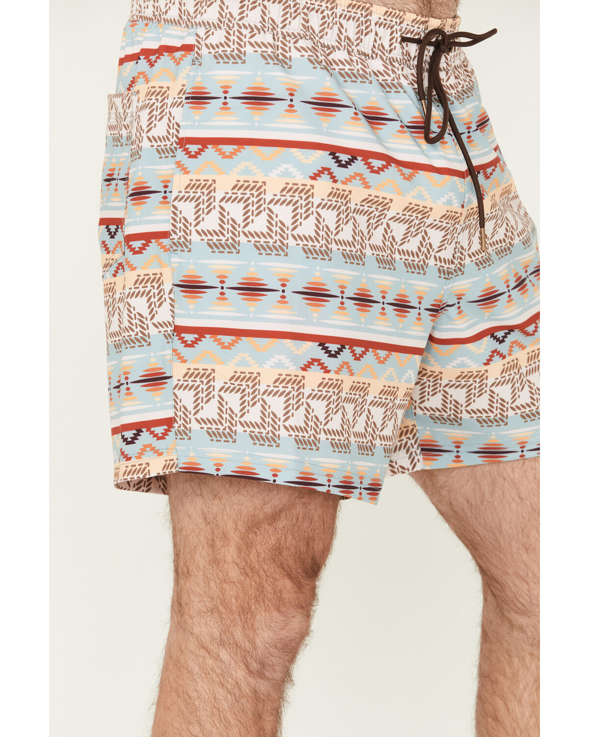 Image #2 - Rock & Roll Denim Men's Southwestern Print Stretch Volley Shorts, Aqua, hi-res
