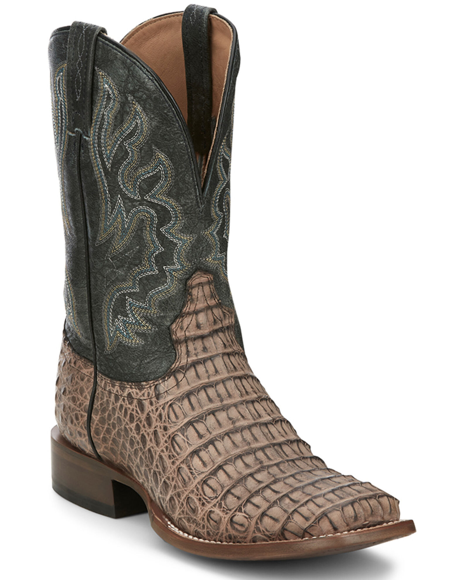 Tony Lama Men s Exotic Caiman Marfa Western Boots Broad Square Toe Sheplers