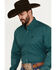 Cinch Men's Medallion Geo Print Long Sleeve Button-Down Western Shirt, Teal, hi-res