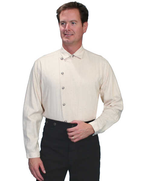 Image #1 - Rangewear by Scully Osnaburg Button Shirt - Big and Tall, Natural, hi-res