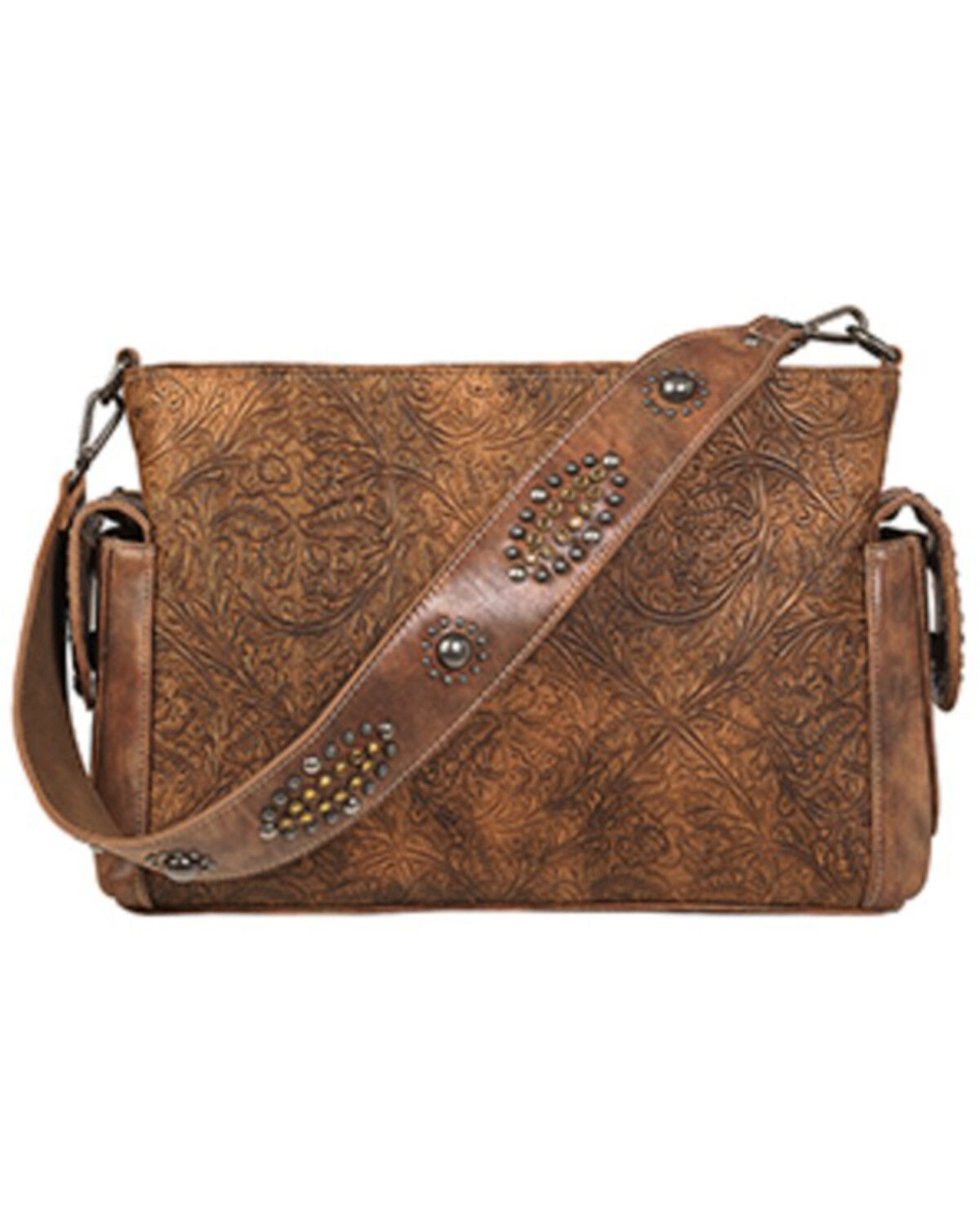 Image #1 - Nocona Women's Ophelia Concealed Carry Satchel Handbag, Brown, hi-res