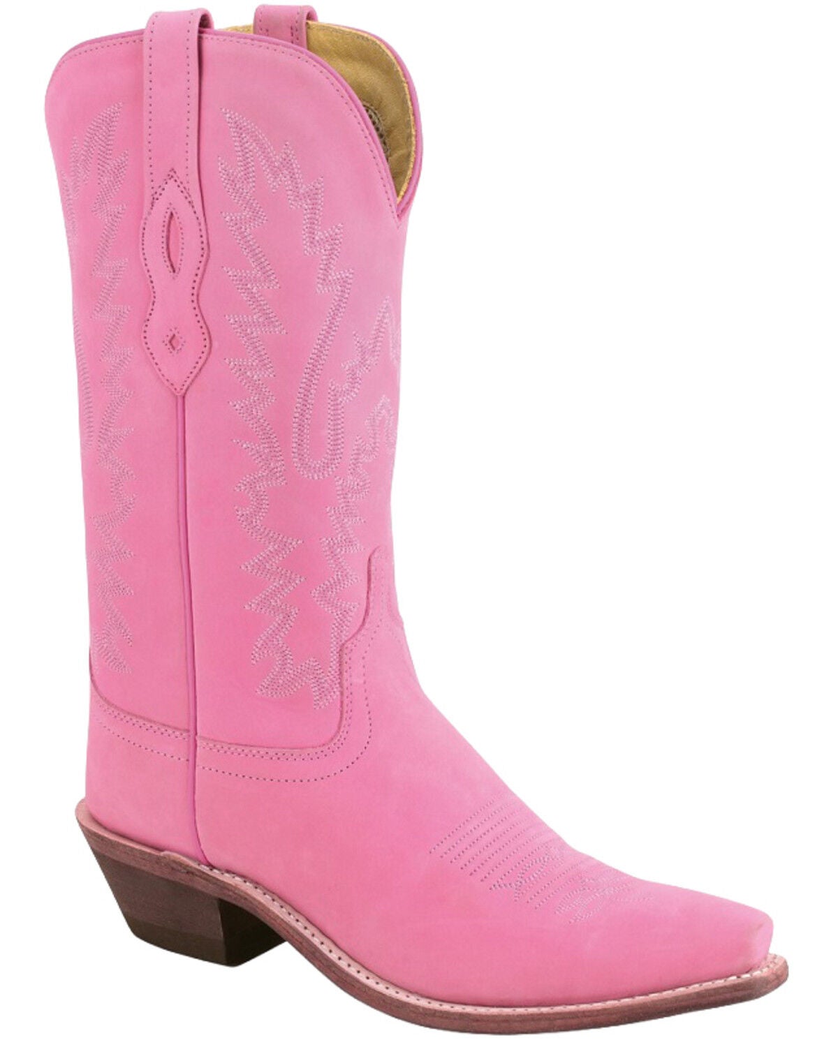 Image #1 - Old West Women's Western Boots - Snip Toe, Light Pink, hi-res