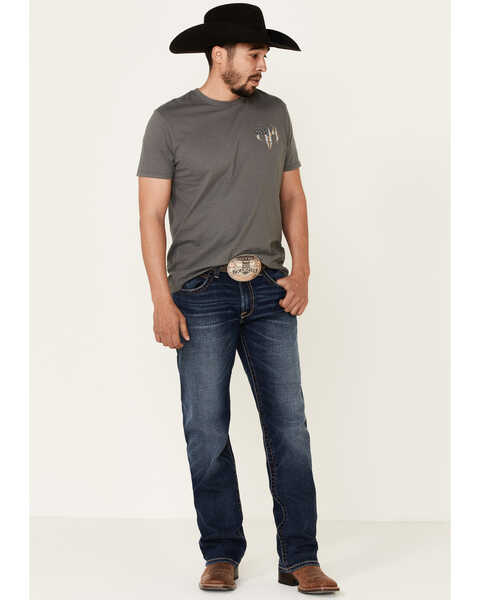 Image #2 - Buck Wear Men's Don't Mess Short Sleeve Graphic T-Shirt, Charcoal, hi-res