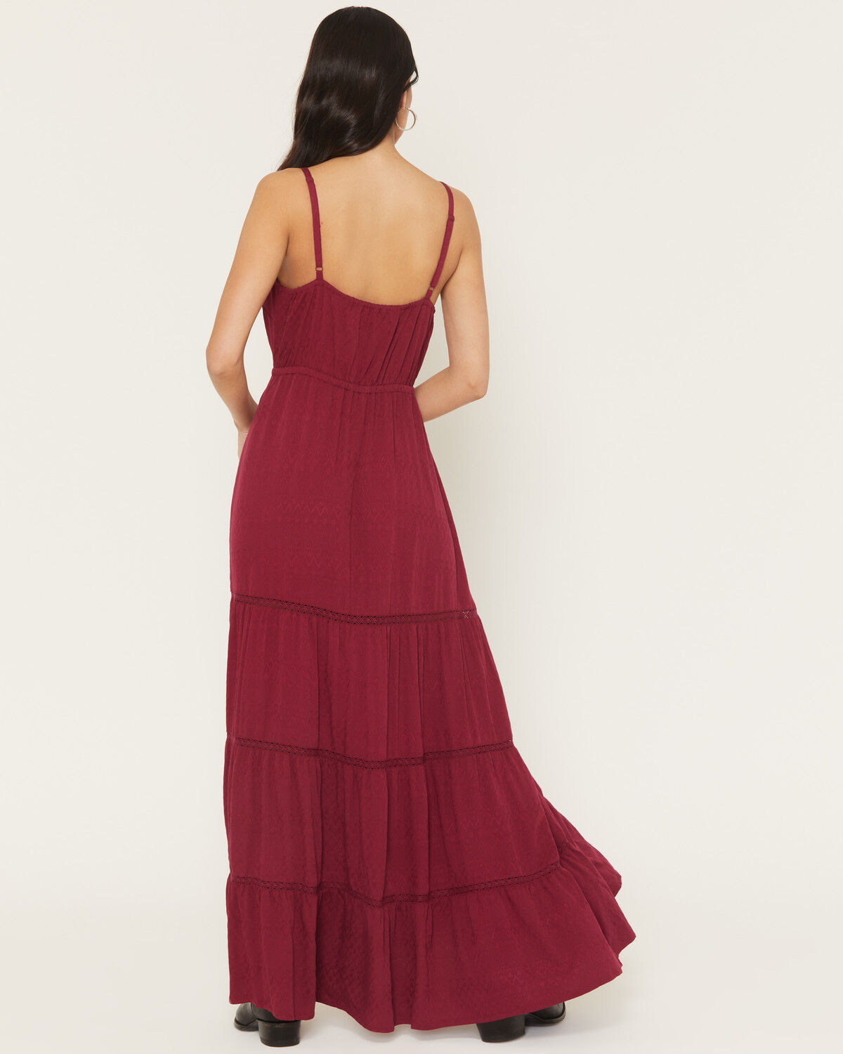 Image #4 - Idyllwind Women's Sleeveless Maxi Dress, Maroon, hi-res