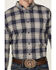 Image #3 - Cody James Men's Howdy Plaid Print Long Sleeve Button-Down Stretch Western Shirt, Navy, hi-res