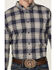 Image #3 - Cody James Men's Howdy Plaid Print Long Sleeve Button-Down Stretch Western Shirt , Navy, hi-res