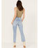 Image #3 - Rolla's Women's Light Medium Wash High Rise Bleeker Original Straight Jeans , Medium Wash, hi-res