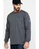 Image #1 - Ariat Men's FR Air Henley Long Sleeve Work Shirt - Tall , Charcoal, hi-res