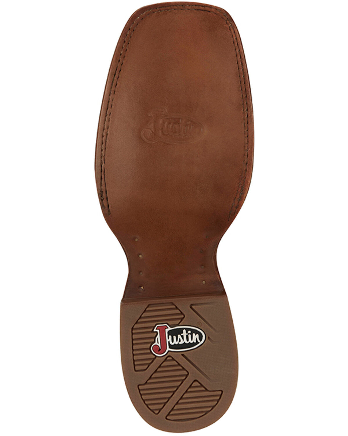 Image #7 - Justin Men's Jackpot Western Boots - Broad Square Toe, Brown, hi-res