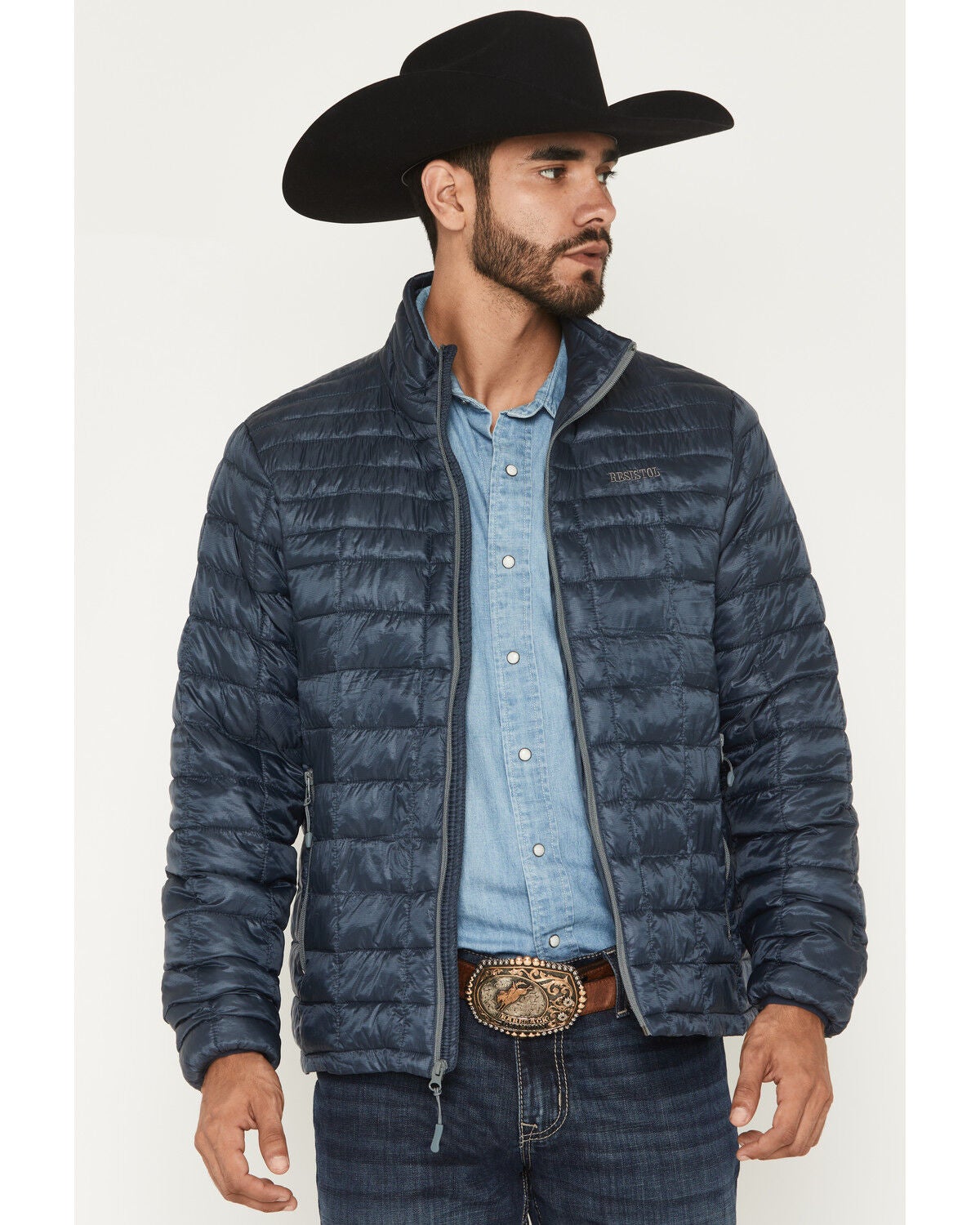 Image #1 - Resistol Men's Cold Bloq Puffer Jacket, Blue, hi-res