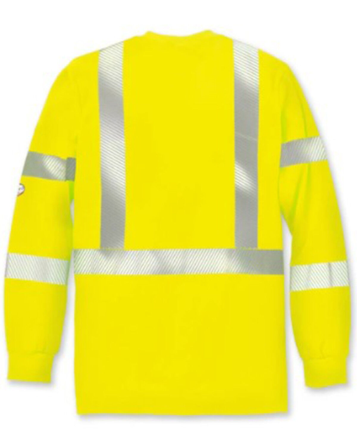 Image #2 - Rasco Men's FR Hi-Vis Segmented Trim Long Sleeve Work Shirt, Yellow, hi-res
