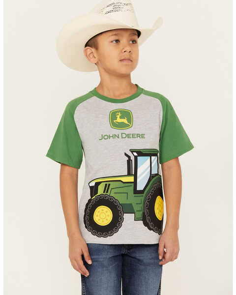 John Deere Boys' Tractor Graphic T-Shirt, Grey, hi-res