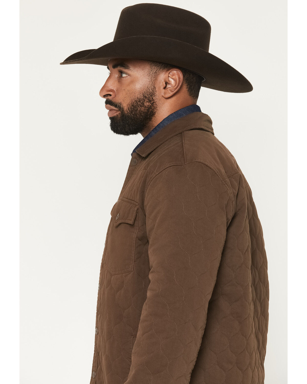 Image #2 - Kimes Ranch Men's Dickson Quilted Shirt Jacket, Dark Brown, hi-res