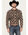 Image #1 - Cody James Men's Flea Market Paisley Print Long Sleeve Snap Western Shirt, Navy, hi-res