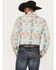 Image #4 - Rock & Roll Denim Men's Southwestern Long Sleeve Snap Stretch Western Shirt, Natural, hi-res