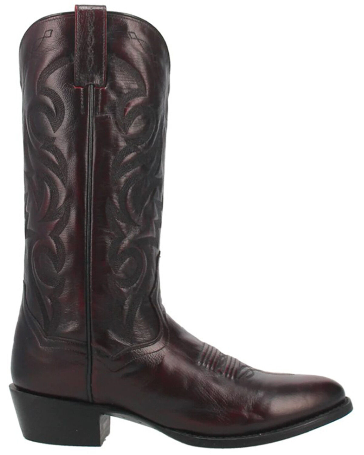 Image #2 - Dan Post Men's Mignon Western Boots - Round Toe, Black Cherry, hi-res