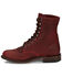Image #3 - Justin Women's McKean Lace-Up Boots - Round Toe , Red, hi-res