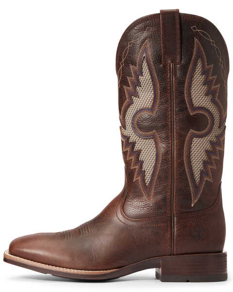 Image #2 - Ariat Men's Solado VentTEK Western Performance Boots - Broad Square Toe, Dark Brown, hi-res