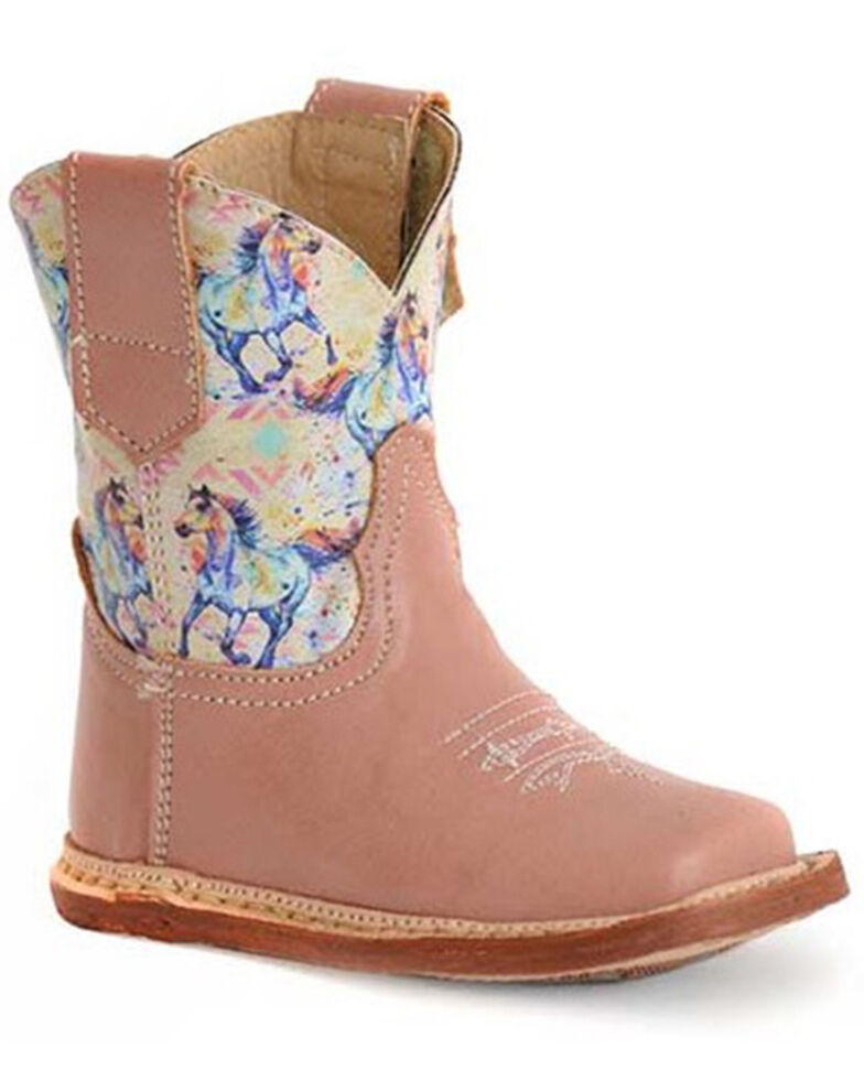 Roper Infant Girls' Horses Poppet Boots - Square Toe, Brown, hi-res