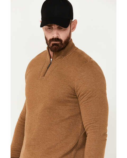 Image #2 - Brothers and Sons Men's Wilson Long Sleeve Zip Pullover, Camel, hi-res