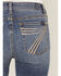Image #2 - 7 For All Mankind Women's Gale Medium Wash Mid Rise Metallic Pocket 32" Bootcut Stretch Denim Jeans, Medium Wash, hi-res