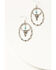 Image #1 - Shyanne Women's Silver Longhorn Chandelier Earrings, Silver, hi-res