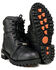 Image #5 - Milwaukee Leather Women's Lace-To-Toe Studded Motorcycle Boots - Round Toe, Black, hi-res