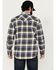 Image #4 - Cody James Men's FR Plaid Print Long Sleeve Snap Midweight Work Shirt , Navy, hi-res