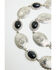 Image #3 - Shyanne Women's Black Stone Chain Belt, Silver, hi-res