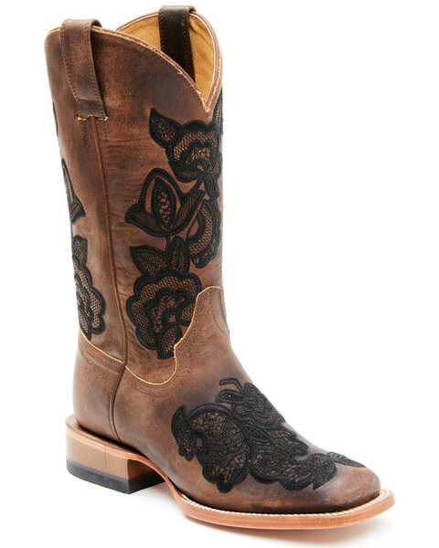 Shyanne Women's Mabel Western Boots - Broad Square Toe, Brown, hi-res