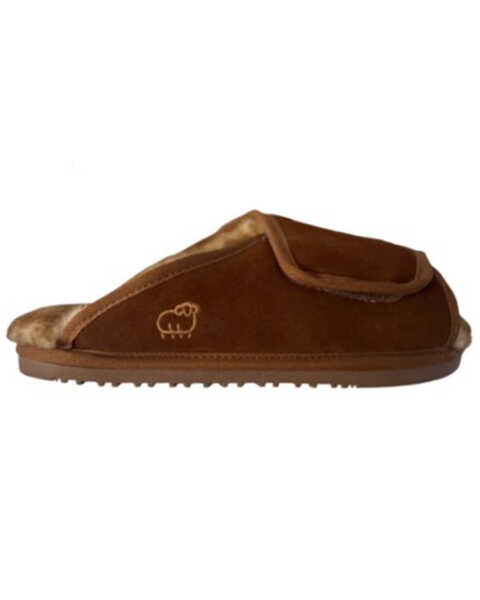 Image #1 - Lamo Footwear Men's Apma Open Toe Wrap Wide Slippers , Chestnut, hi-res