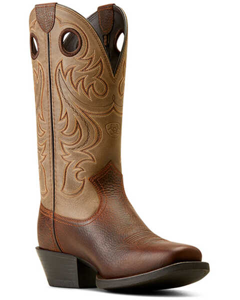 Image #1 - Ariat Men's Sport Performance Western Boots - Square Toe , Brown, hi-res