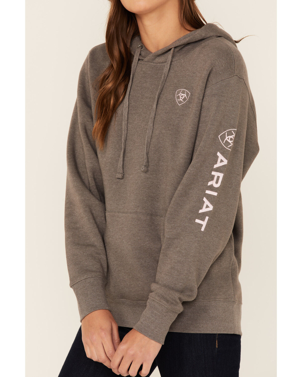 Image #2 - Ariat Women's Boot Barn Exclusive Logo Hoodie, Charcoal, hi-res