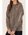 Image #2 - Ariat Women's Boot Barn Exclusive Logo Hoodie, Charcoal, hi-res