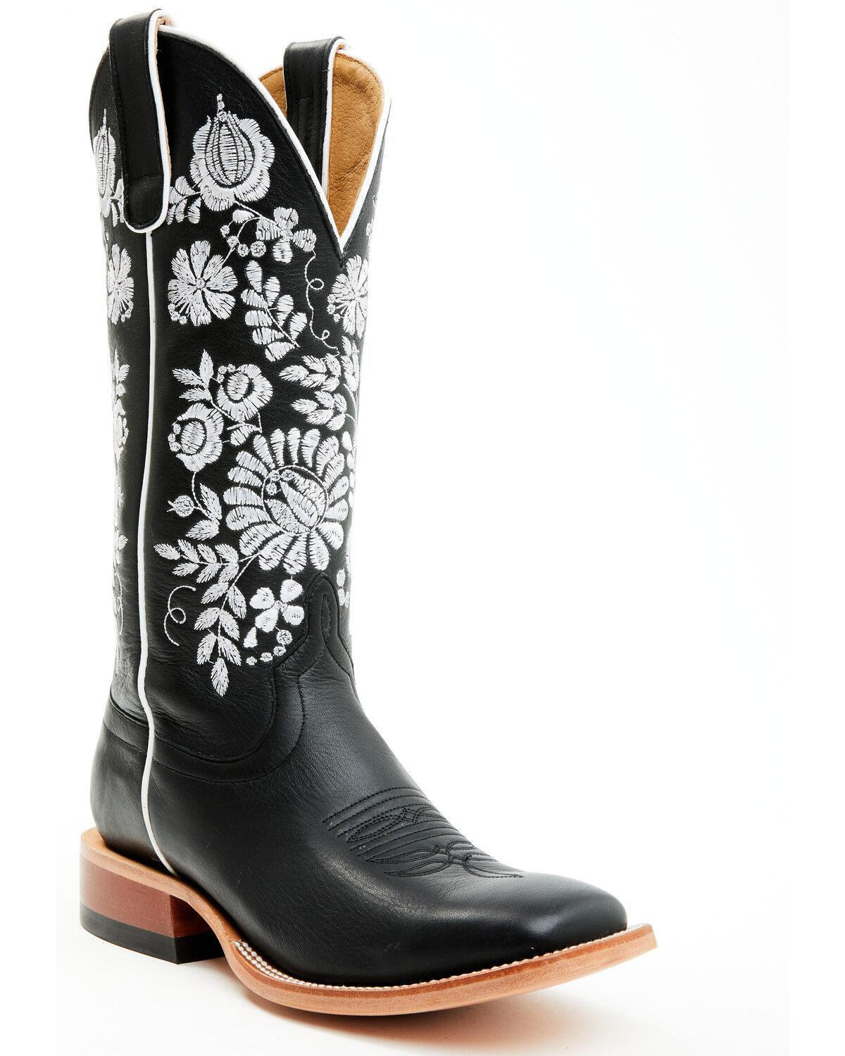 Image #1 - Macie Bean Women's Black Eyed Susan Western Boots - Square Toe, Black, hi-res