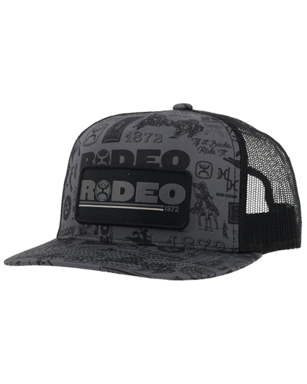 Image #1 - Hooey Men's Rodeo Trucker Cap, Black, hi-res