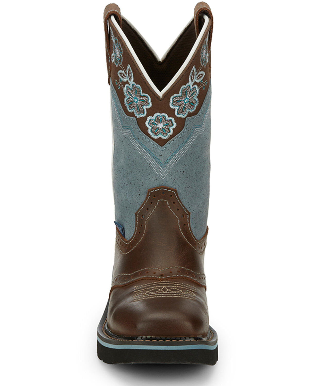 Image #4 - Justin Women's Starlina Western Boots - Broad Square Toe, Brown, hi-res
