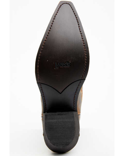 Image #7 - Laredo Men's 12" Fancy Stitch Western Boots - Snip Toe , Tan, hi-res