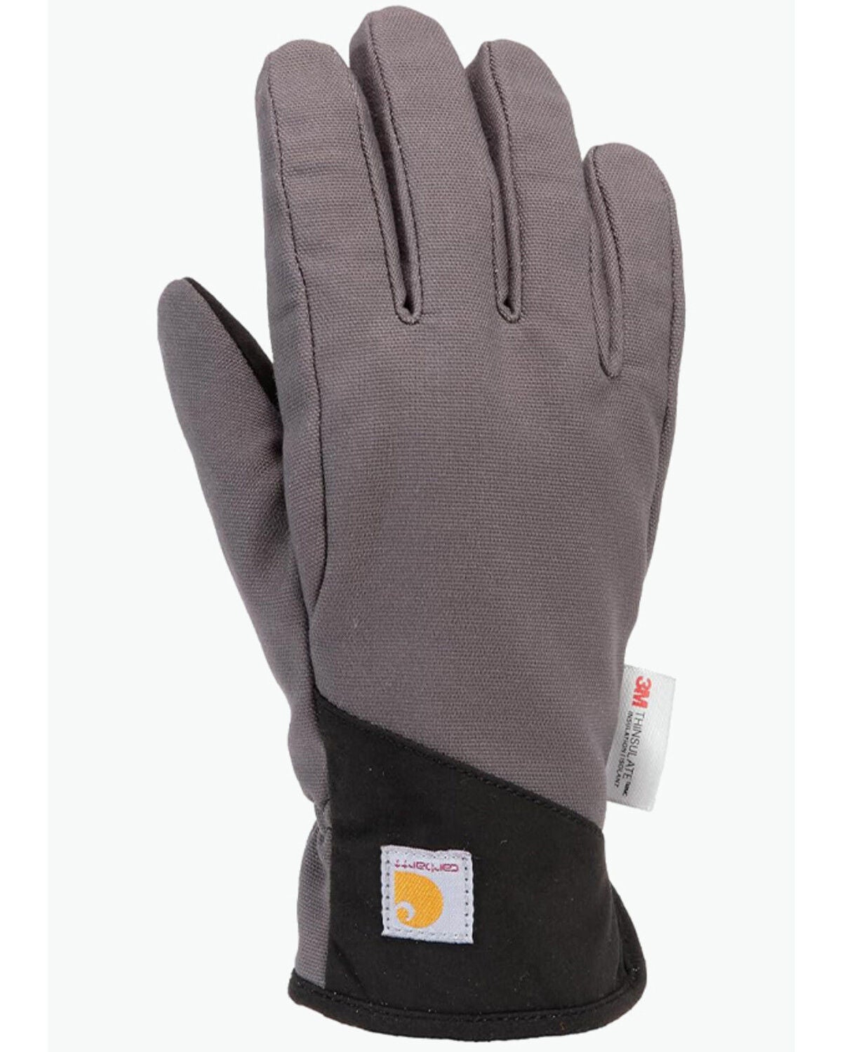 Carhartt Rugged Flex&trade; Insulated Open Cuff Gloves, Dark Grey, hi-res