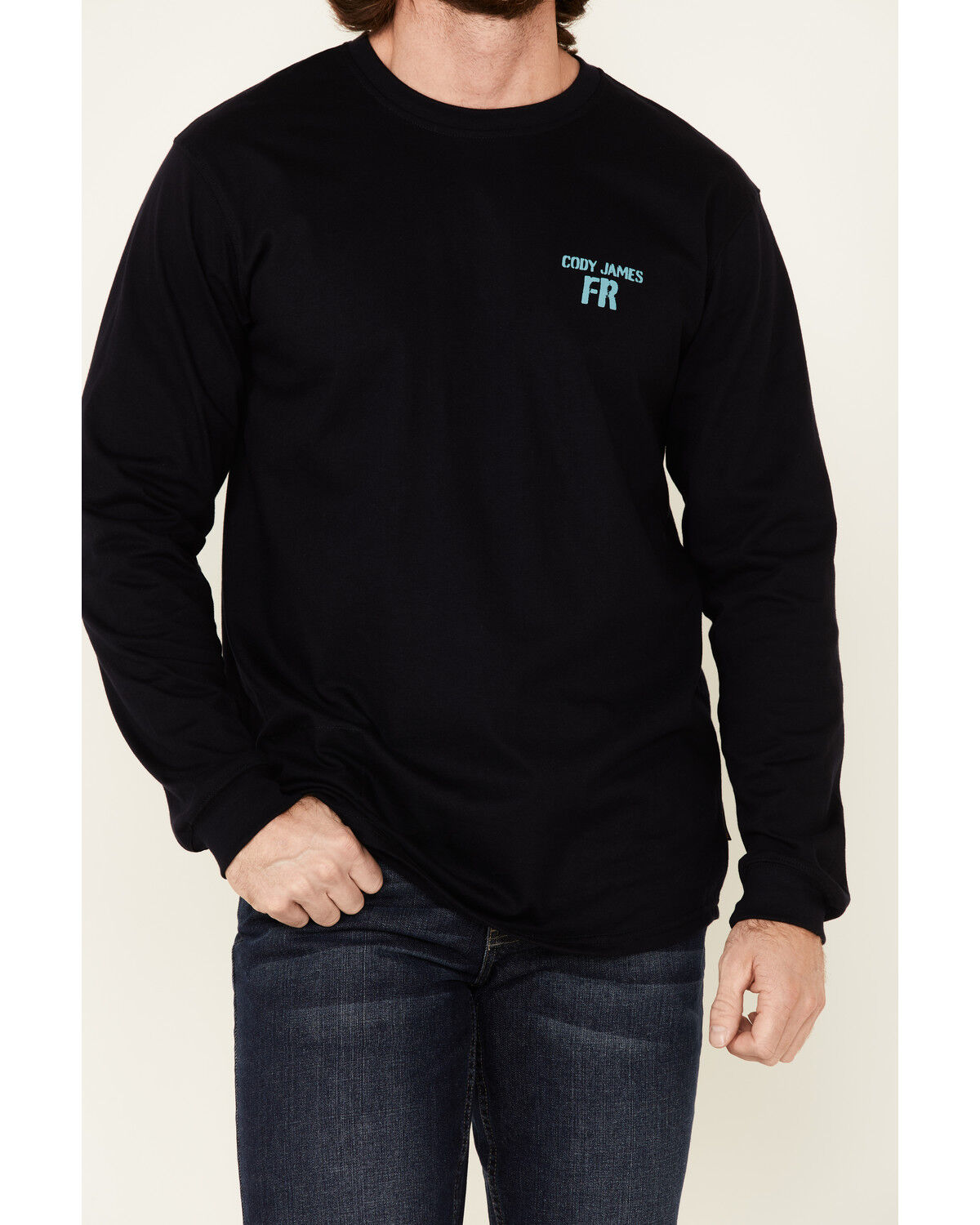 Image #3 - Cody James Men's FR Back Graphic Long Sleeve Work T-Shirt, Navy, hi-res
