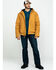 Image #6 - Hawx Men's Brown Canvas Quilted Bi-Swing Hooded Zip Front Work Jacket , Brown, hi-res