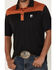 Image #3 - RANK 45&reg; Men's Barrier Color Block Short Sleeve Button-Down Polo Shirt, Black, hi-res