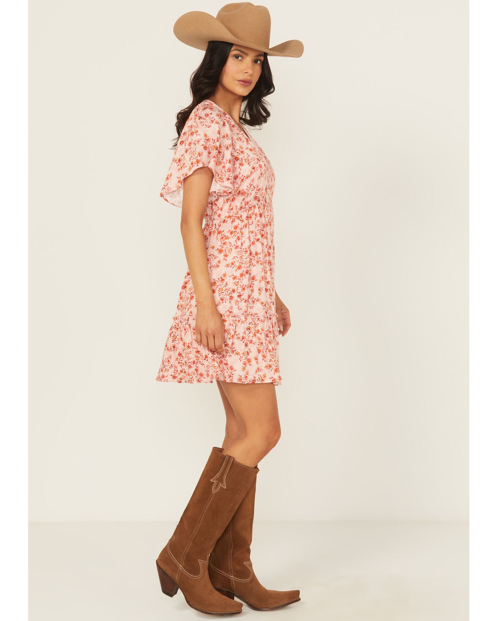 Product Name: Shyanne Women's Floral Print Short Sleeve Mini Dress